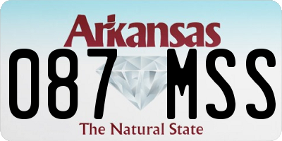 AR license plate 087MSS