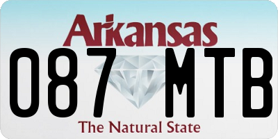 AR license plate 087MTB