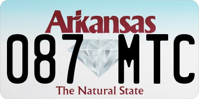 AR license plate 087MTC