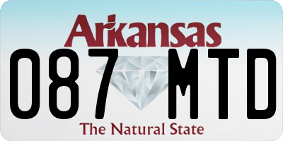 AR license plate 087MTD