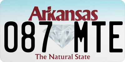 AR license plate 087MTE
