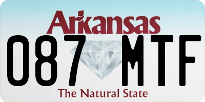 AR license plate 087MTF
