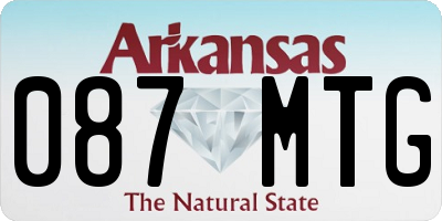 AR license plate 087MTG