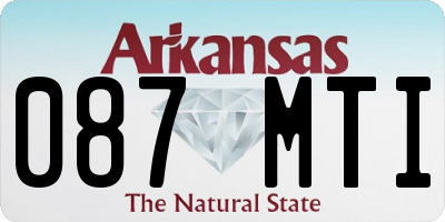 AR license plate 087MTI