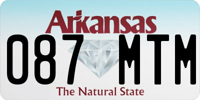AR license plate 087MTM