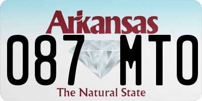 AR license plate 087MTO