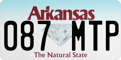 AR license plate 087MTP