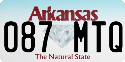 AR license plate 087MTQ