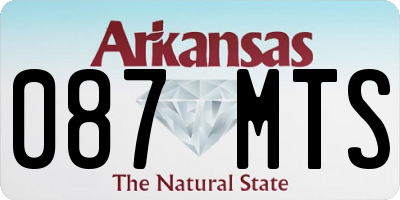 AR license plate 087MTS