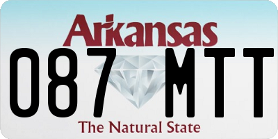 AR license plate 087MTT