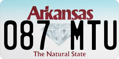 AR license plate 087MTU