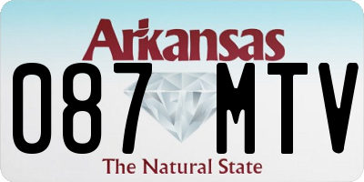 AR license plate 087MTV