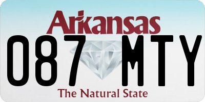 AR license plate 087MTY