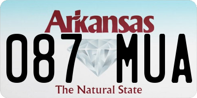 AR license plate 087MUA