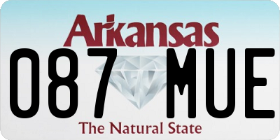 AR license plate 087MUE