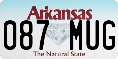 AR license plate 087MUG