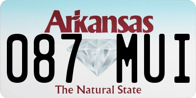 AR license plate 087MUI