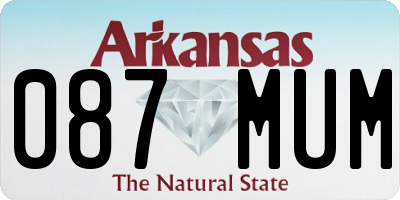 AR license plate 087MUM
