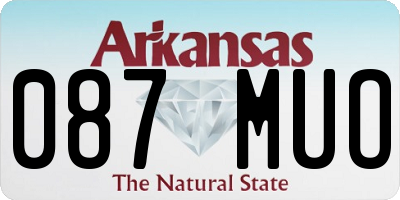 AR license plate 087MUO