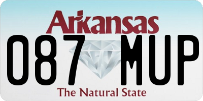 AR license plate 087MUP