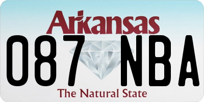 AR license plate 087NBA