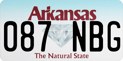 AR license plate 087NBG