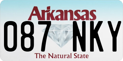 AR license plate 087NKY