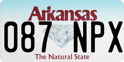 AR license plate 087NPX
