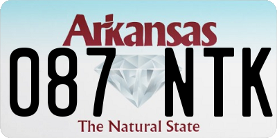 AR license plate 087NTK