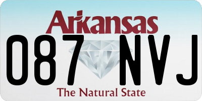 AR license plate 087NVJ