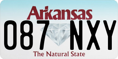 AR license plate 087NXY