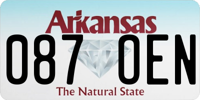 AR license plate 087OEN