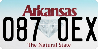 AR license plate 087OEX