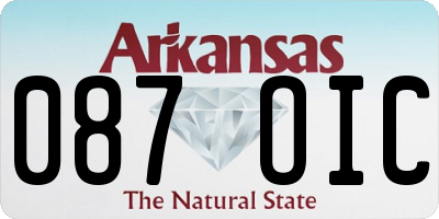 AR license plate 087OIC