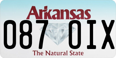 AR license plate 087OIX