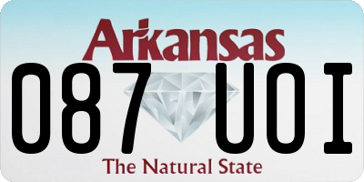 AR license plate 087UOI