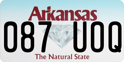 AR license plate 087UOQ
