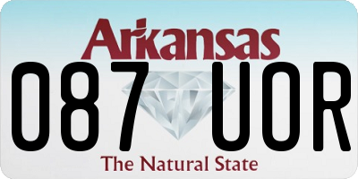 AR license plate 087UOR