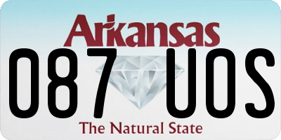 AR license plate 087UOS
