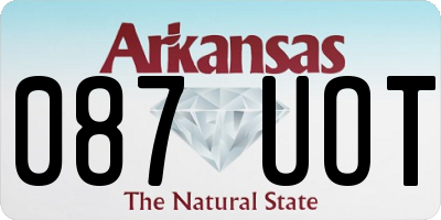AR license plate 087UOT