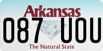 AR license plate 087UOU