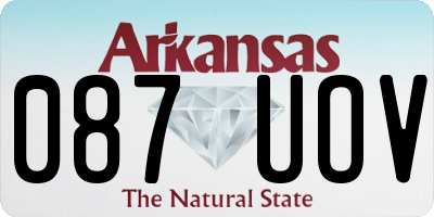 AR license plate 087UOV