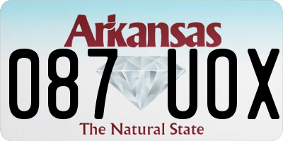 AR license plate 087UOX