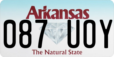 AR license plate 087UOY