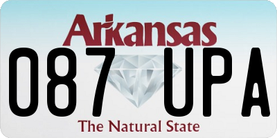 AR license plate 087UPA