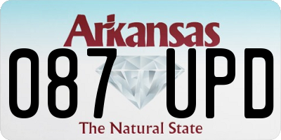 AR license plate 087UPD