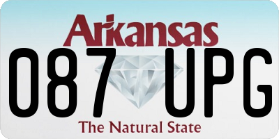 AR license plate 087UPG
