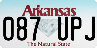 AR license plate 087UPJ