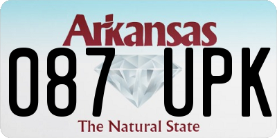 AR license plate 087UPK