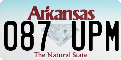 AR license plate 087UPM
